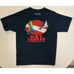 Mens Scuba Diving Cozumel Mexico T Shirt Large Manta Ray Y2K VTG Nature Beach